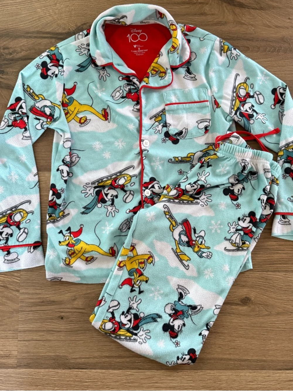 Disney 100 Retro Reimagined Family Matching Pajamas Mickey Pluto Size 8